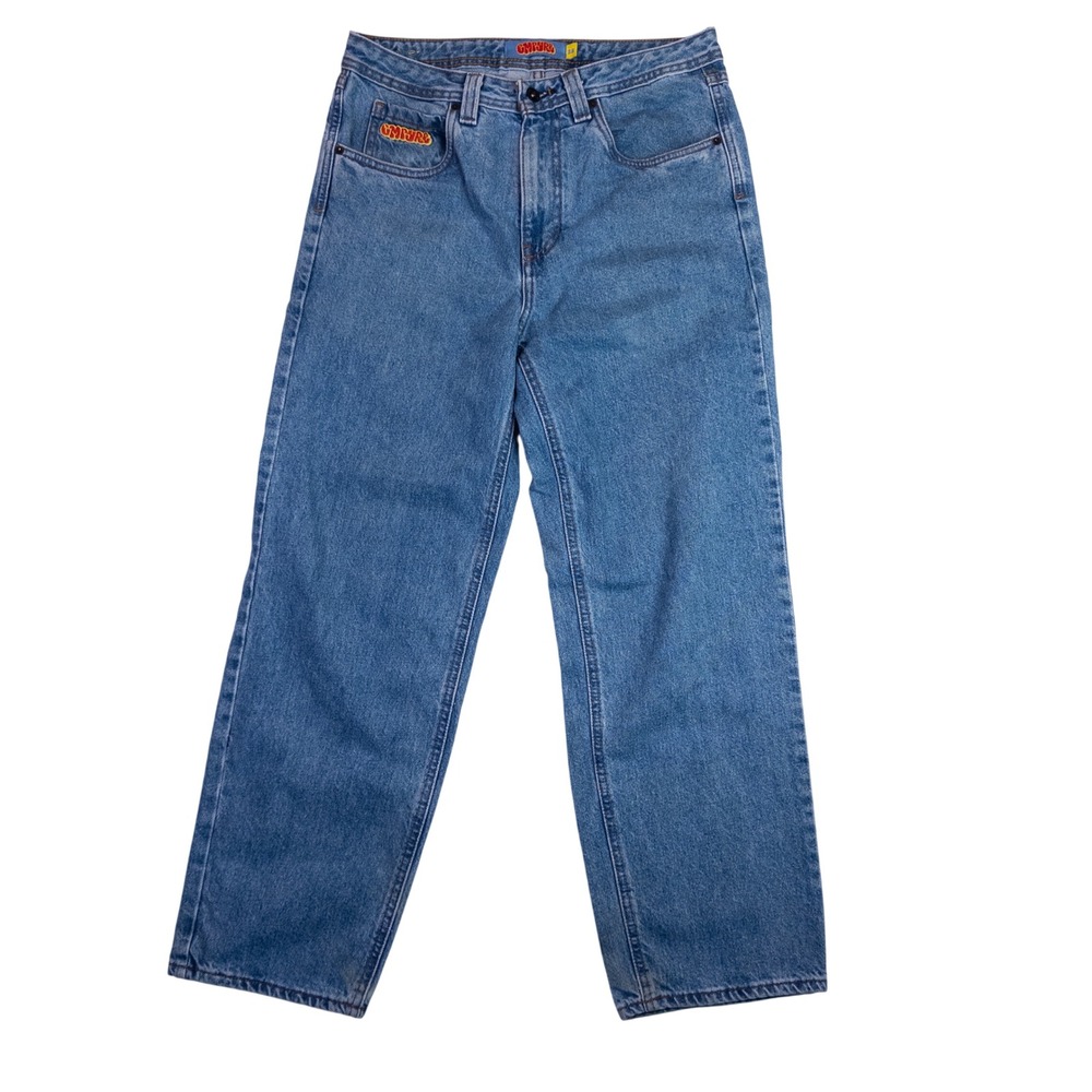 Empyre Relaxed Fit Jeans Men 28 Blue Excellent Medium Wash Skater Wide Leg